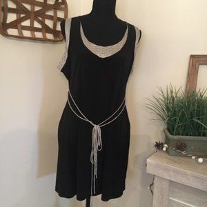 Sean John, Size 12 Black & Silver Combo Dress